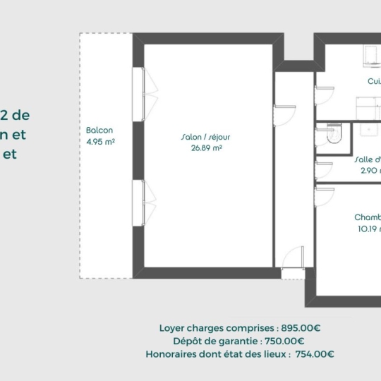  Annonces SAINTPRIEST : Appartement | CALUIRE-ET-CUIRE (69300) | 58 m2 | 895 € 